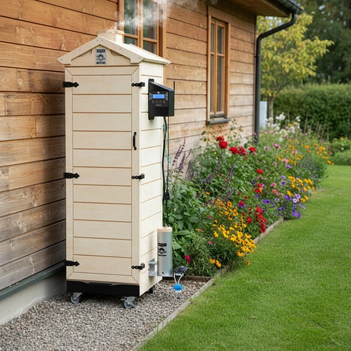 Afumătoare dragON PLYWOOD NATURE – fără ramă, modulară, cu controler Wi‑Fi, 320L - 15