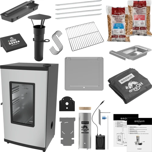 Afumătoare electrică - dragON cu generator de fum, digitală 65 L - 2