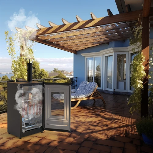 Afumătoare electrică - dragON cu generator de fum, digitală 65 L - 32