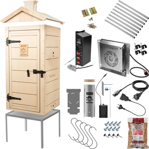 Afumătoare electrică dragON PLYWOOD NATURE 100E, cu modul electric de încălzire și controler - 2