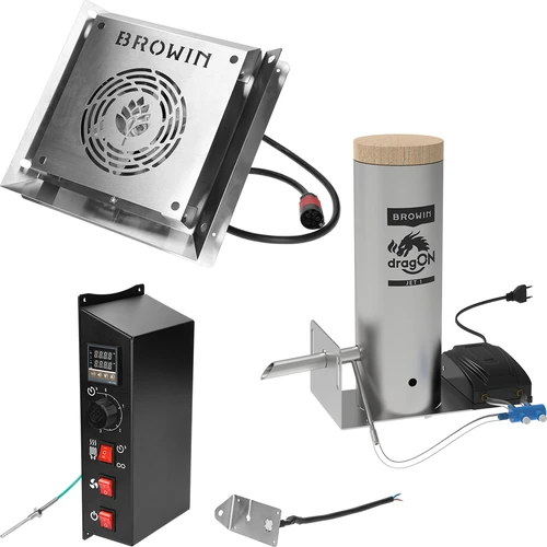 Afumătoare fără cadru dragON PLYWOOD NATURE cu controler digital, 200 L - 7