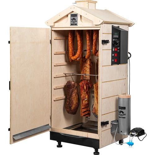 Afumătoare fără cadru dragON PLYWOOD NATURE cu controler digital, 200L - 4