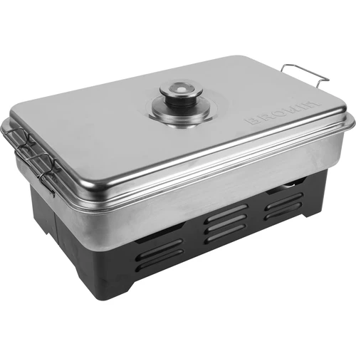 Afumătoare portabilă cu termometru și așchii de lemn fructifer - 2