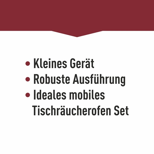 Afumătoare portabilă cu termometru și așchii de lemn fructifer - 17