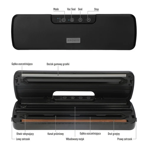 Aparat de vidat - multifuncțional, negru - 8