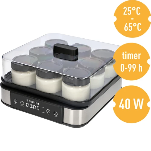 Aparat pentru iaurt cu termostat, 9 borcane, 1,6 L - 8