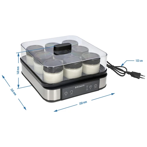 Aparat pentru iaurt cu termostat, 9 borcane, 1,6 L - 11