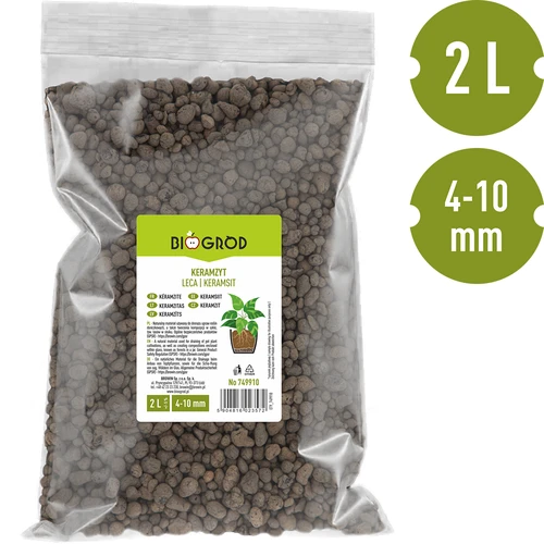 Argilă expandată pentru plante de ghiveci, grădinărit și păduri în sticlă, 4-10 mm, 2L - 3