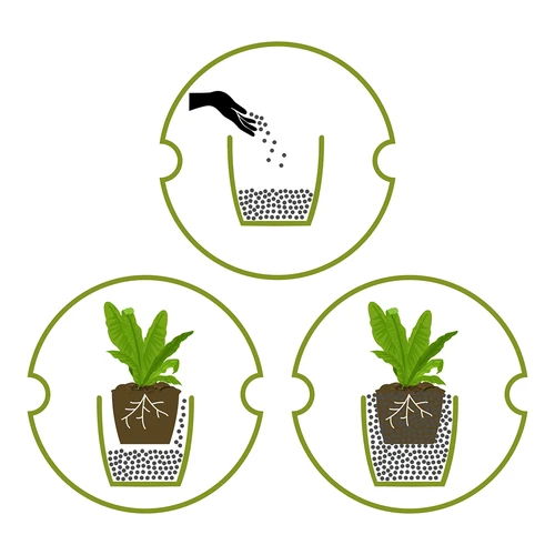 Argilă expandată pentru plante în ghivece, grădinărit și păduri în sticlă, 4-10 mm, 1L - 12