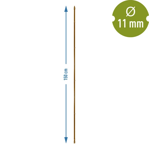 Băț de oțel acoperit în formă de bambus, 150 cm x 11mm - 3