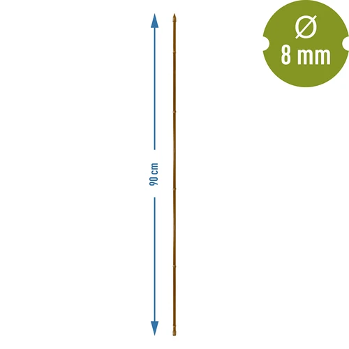 Băț de oțel acoperit în formă de bambus, 90 cm x 8 mm - 3