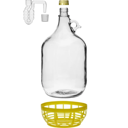 Balon de sticlă 5L cu dop și tub de fermentare - 3