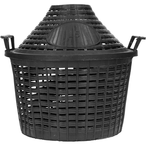 Balon de vin 5L în coș de plastic - 5