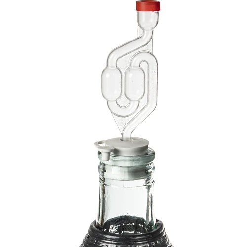 Balon pentru vin 34 L în coș de plastic - 3