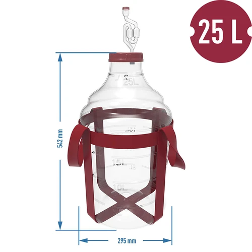 Balon pentru vin ușor, incasabil, cu curele, 25 L - 6