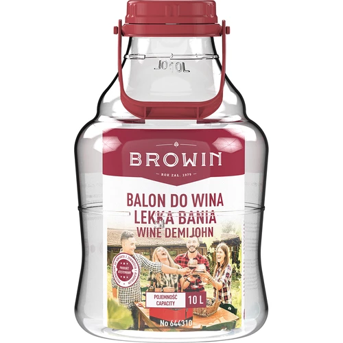 Balon pentru vin ușor, incasabil, cu mâner, 10 L - 3