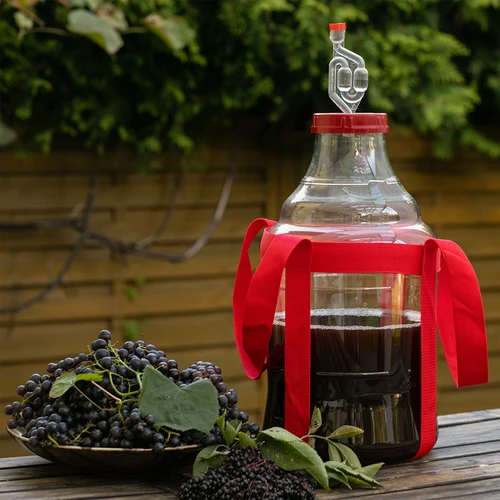 Balon pentru vin ușor, rezistent la spargere, cu curele, 15 L - 8