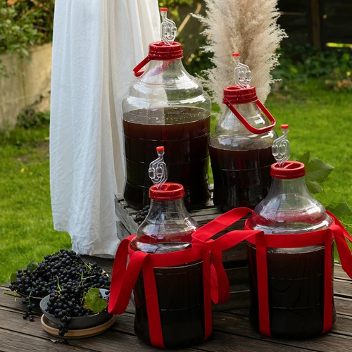 Balon pentru vin ușor, rezistent la spargere, cu curele, 15 L - 13