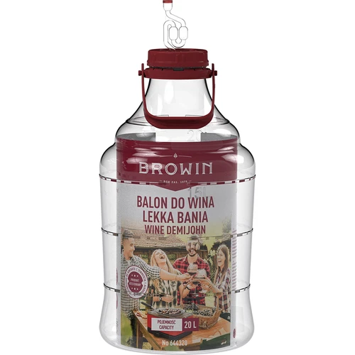 Balon pentru vin ușor, rezistent la spargere, cu mâner, 20 L - 3