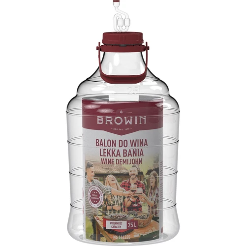 Balon pentru vin ușor, rezistent la spargere, cu mâner, 25 L - 3