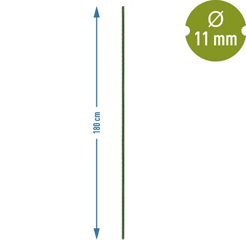 Bețe de grădină Bioogród – oțel acoperit, 1,8 m, fi 11 mm, 10 buc. - 3