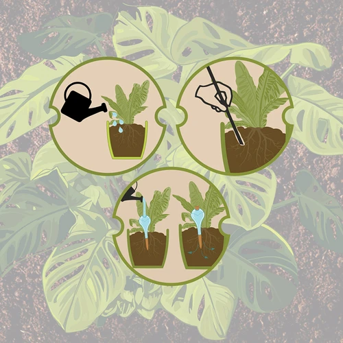 Bilă de irigare pentru plante, negru mat cu picior ceramic (în ambalaj) 400 ml - 6