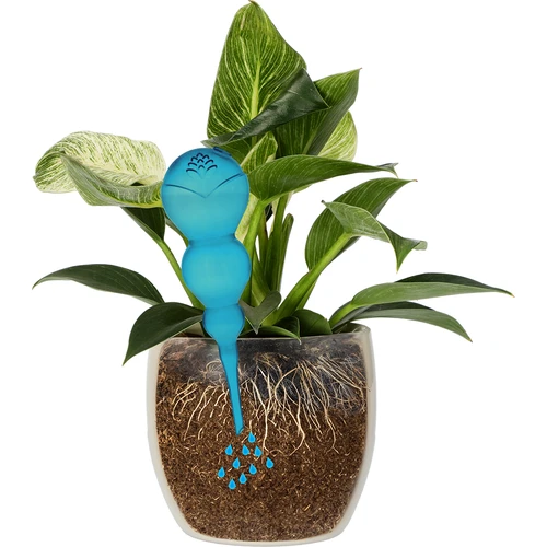 Bilă de irigare triplă (cu trei compartimente), transparentă albastră, 600 ml - 3