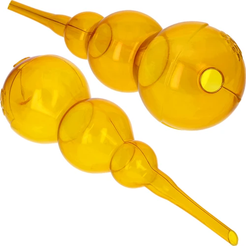 Bilă de irigare triplă (cu trei compartimente), transparentă galbenă, 600 ml - 2