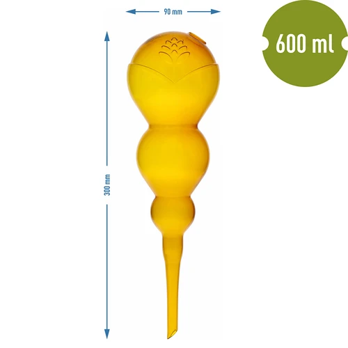 Bilă de irigare triplă (cu trei compartimente), transparentă galbenă, 600 ml - 5