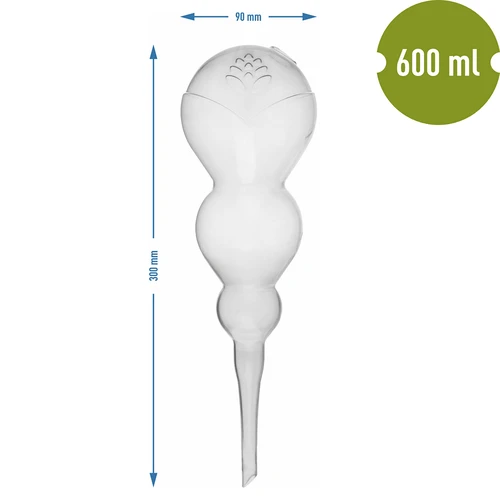 Bilă de irigare triplă (cu trei compartimente), transparentă incoloră, 600 ml - 5