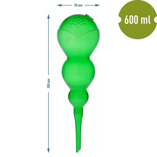 Bilă de irigare triplă (cu trei compartimente), verde transparentă, 600 ml - 5