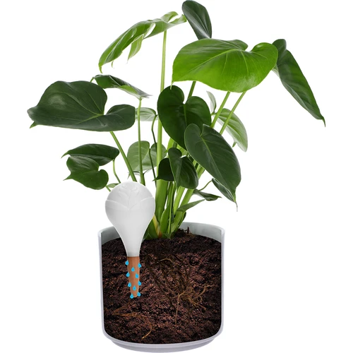Bilă de udare pentru plante, alb mat cu picior ceramic, 400ml - 6