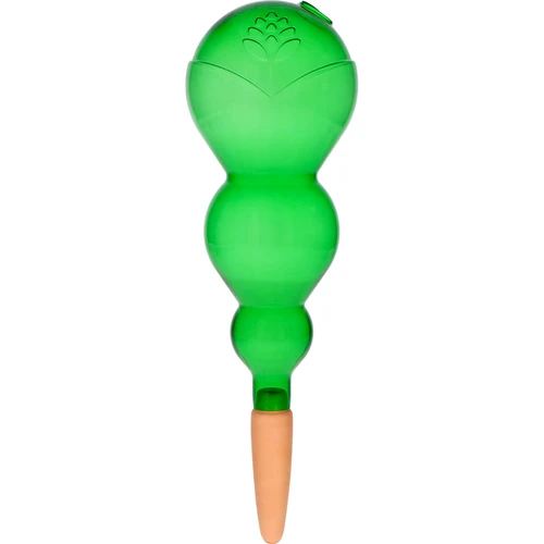 Bilă de udare triplă (cu trei compartimente), verde transparentă cu picior ceramic, 600ml