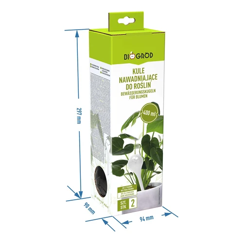 Bile de irigare pentru plante, negre transparente, 400 ml, 2 buc. - 6