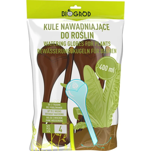 Bile de udare pentru plante, chihlimbar transparente, 400 ml, 4 buc. - 3