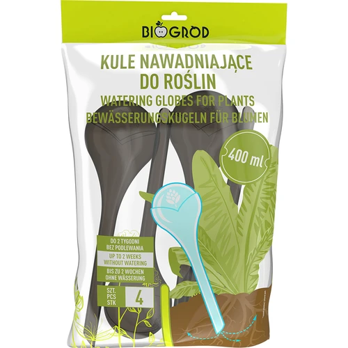 Bile de udare pentru plante, negre transparente, 400 ml, 4 buc. - 3