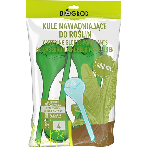 Bile de udare pentru plante, verzi transparente, 400 ml, 4 buc. - 3