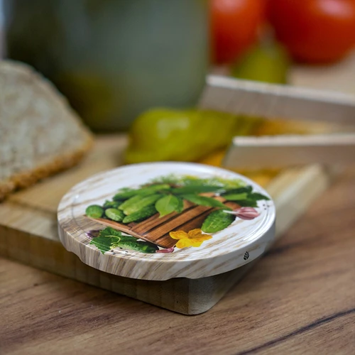 Borcan 1,5 L, fi 82/6 cu capac colorat + clești - 4