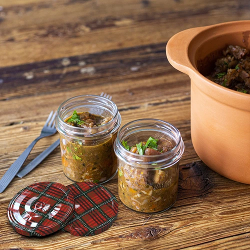 Borcan 350 ml cu capac colorat - 6 buc. - 11