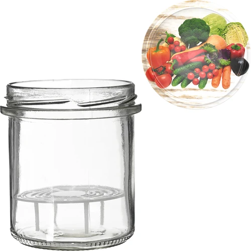 Borcan 350 ml cu capac și presă - 6 buc. - 8