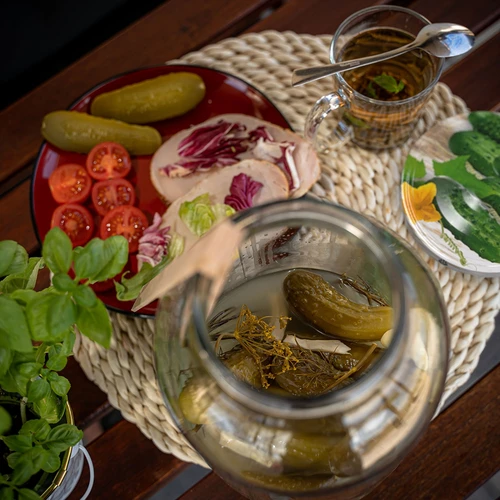 Borcan 4 L, capac colorat + furculiță sau clești - 8