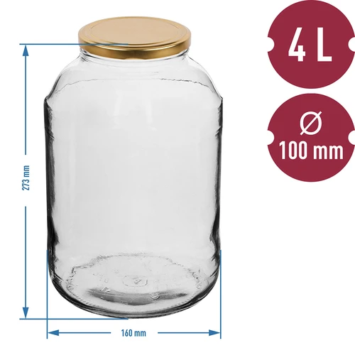 Borcan 4 L cu capac ø 100 - 3