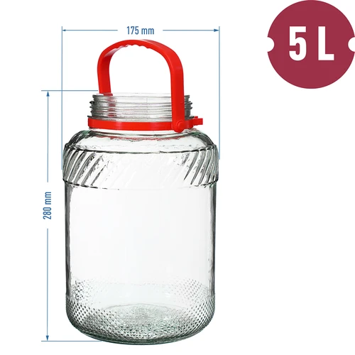 Borcan 5 L cu capac din plastic - 6