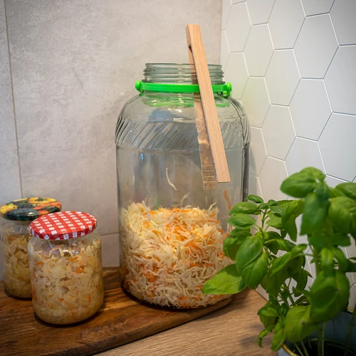 Borcan de sticlă 8 L, cu clești - 9