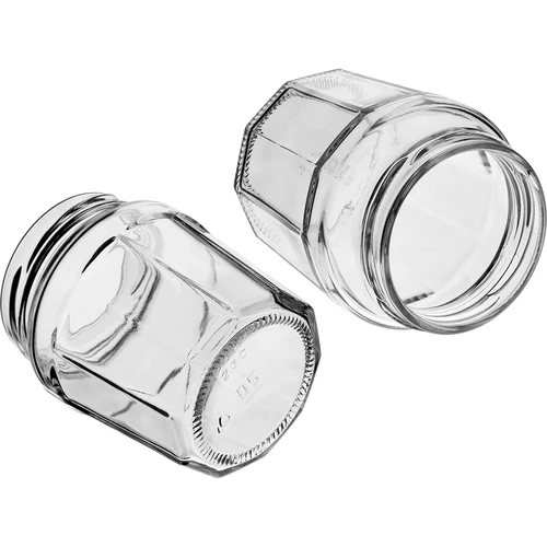 Borcan Dulceață 230ml cu capac negru fi63/4 - 6buc - 7