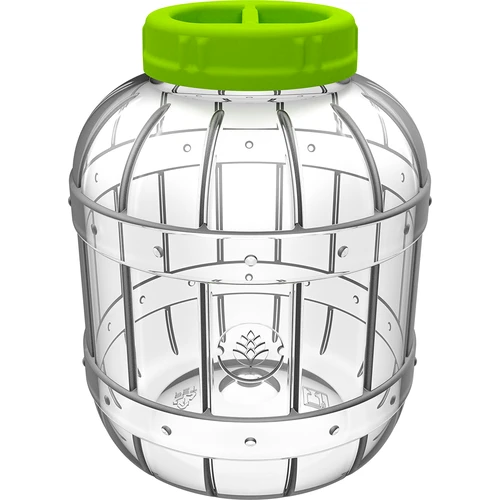 Borcan multifuncțional, rezistent la spargere, pentru murături + clești, 5L - 2