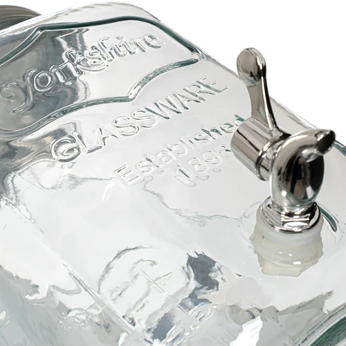 Borcan pentru limonadă, cu robinet - din sticlă, 4 L - 4