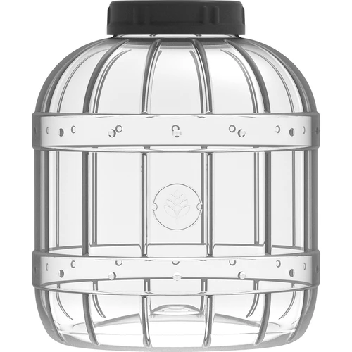 Borcan rezistent la spargere, multifuncțional, cu capac negru, 8L - 2