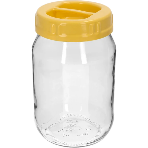 Borcan TO 1,7 L cu capac galben din plastic, cu mâner, fi 100, 1 buc.