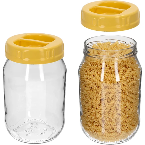 Borcan TO 1,7 L cu capac galben din plastic, cu mâner, fi 100, 1 buc. - 3